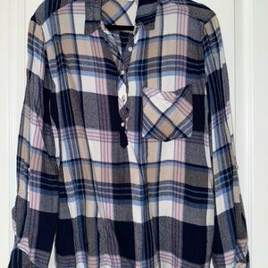 ID:23 Plaid Button-Up Shirt